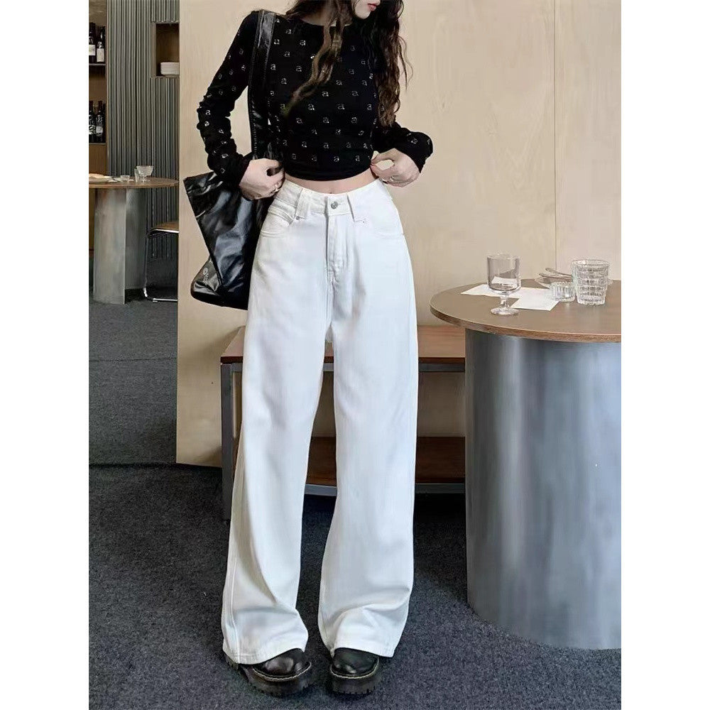 Baggy jeans กางเกงยีนส์ขากว้าง เอวสูง ทรงหลวมสไตล์เกาหลีย้อมอมยุท พร้อมส่ง